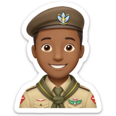 Black male uk scout leader sticker