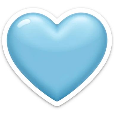 light blue heart sticker