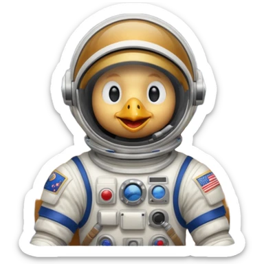 chicken astronaut sticker