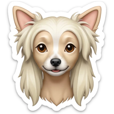 Chinese crested dog sticker