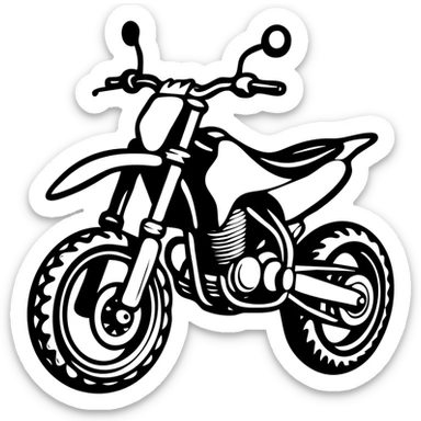sketch of motorcycle with details sticker