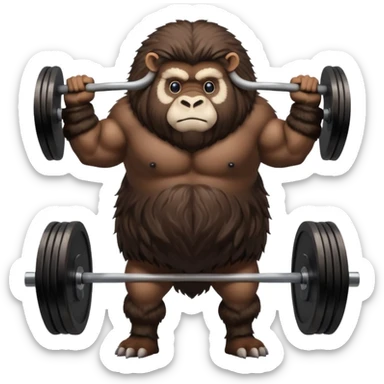 musk ox deadlifting sticker