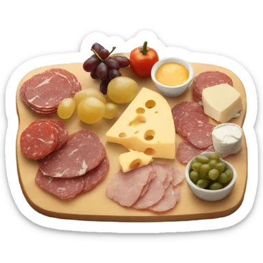 charcuterie board with cheese  sticker