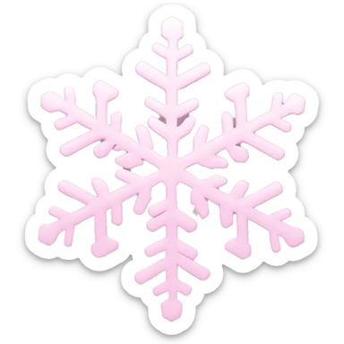 pastel pink snowflake  sticker