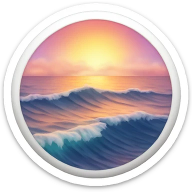 Ocean with sunset  sticker