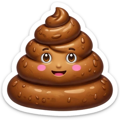 A brown wet poop💩 sticker