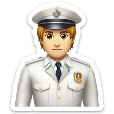 Leon scoot Kennedy with uniform RPD sticker