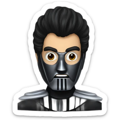 Darth Vader pompadour sticker