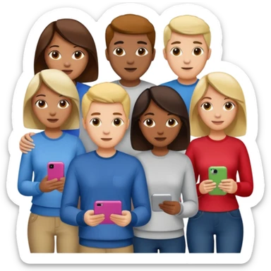 group of people ultimately creating a social media agency sticker