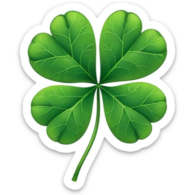 Make a Emoji of five leaf clover only  sticker