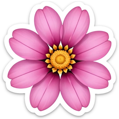 pink girly framed flower picture sticker