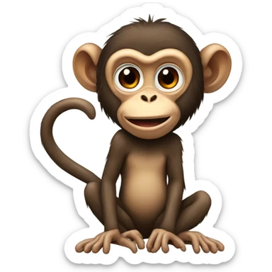 monkey with a roach  sticker