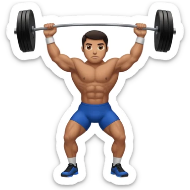 Weight lifter sticker