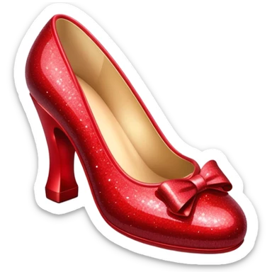 Ruby red slippers sparkly 3D  sticker