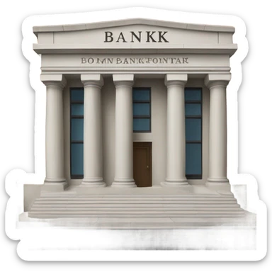 the bank with the inscription bank sticker