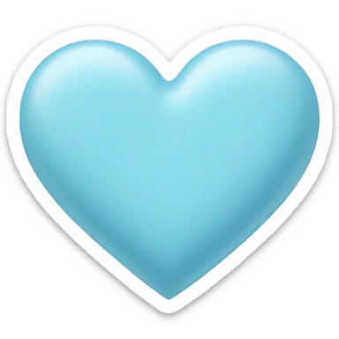 pastel blue heart sticker
