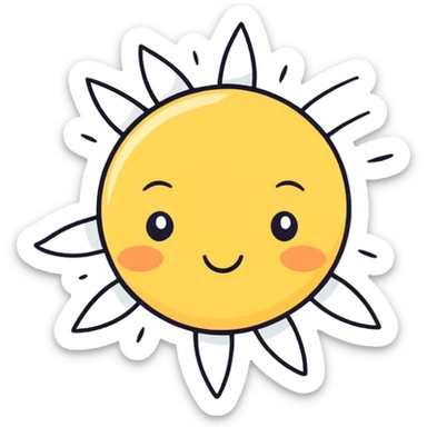 Vintage cute Sun sticker