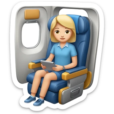passanger in plane seat sticker