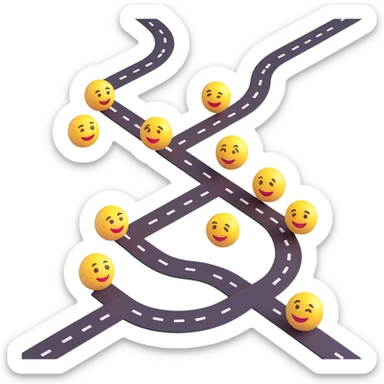 emoji representing an else statement with a diverging path or alternate route sticker