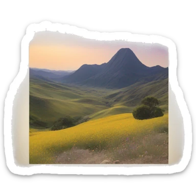 landscape photo in frame sticker