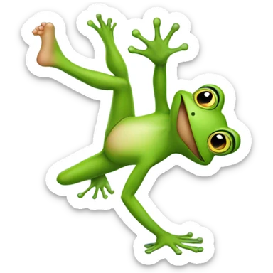 Frog doing a handstand sticker