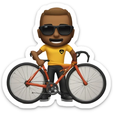 Haz un emocionante con una gorrin bros de pantera y unas gafas de ciclista sticker