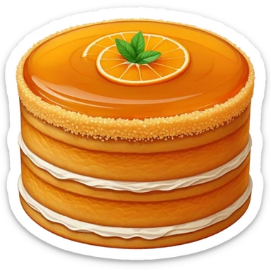 arabic orange colored kunafa from side angle sticker