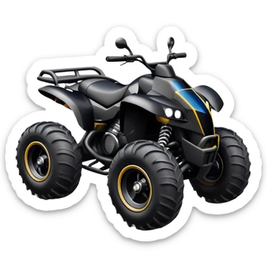 batmobile atv quad cross sticker