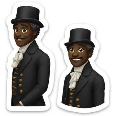 1800s black man sticker