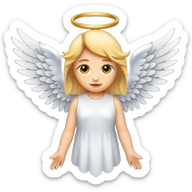 Créé un emojis d'un ange  avec des ailes de demon noir sticker