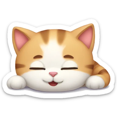 cute sleepy cat sticker