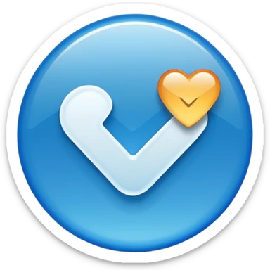 Create a instagram verified blue tick sticker