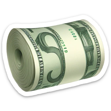  rolled banknote euro sticker