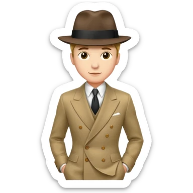 A person wearing a 1940s suit sticker