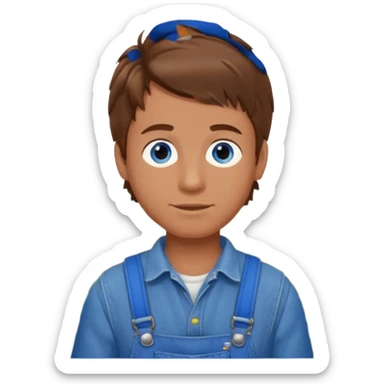 CREATE ME A NICE FARMER BOY BROWN HAIR TANNED SKIN AND BLUE EYES sticker