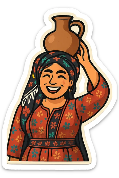 Cartoon sticker in Flat Toon style with a laughing expression, transparent background. sticker