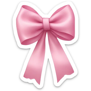 Pastel pink realistic bow sticker