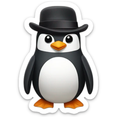penguin peaky blinders flat hat sticker