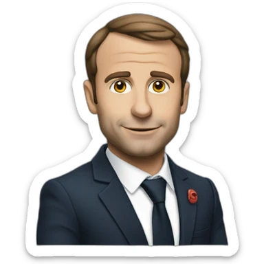 Macron en singe sticker