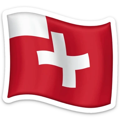 Drapeau de savoie croix blanche qui prend tout le drapeau sur fond rouge sticker