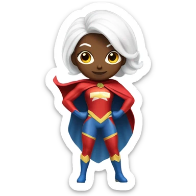 white skin superwoman sticker
