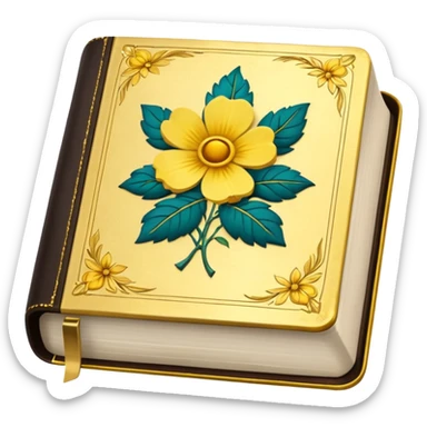 Yellow floral bible sticker