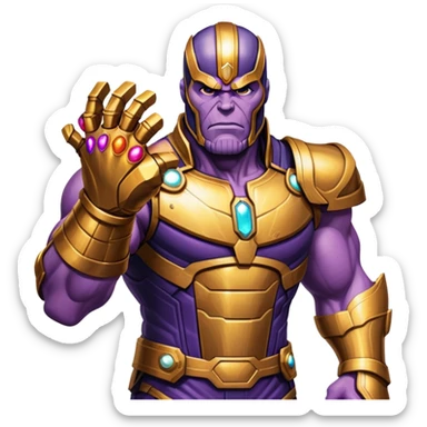 Thanos with Infinity Gauntlet sticker