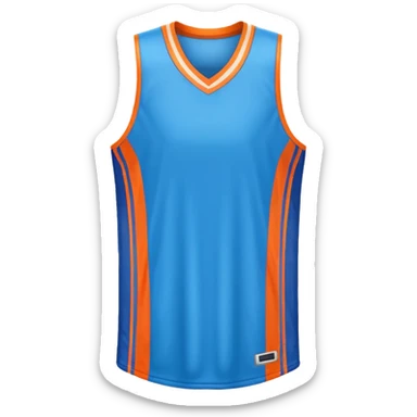 basketball jersey object icon, sleeveless sports jersey, vibrant colors, 3D cartoon, mobile game icon style, centered, clean background, no text, no watermark
 sticker