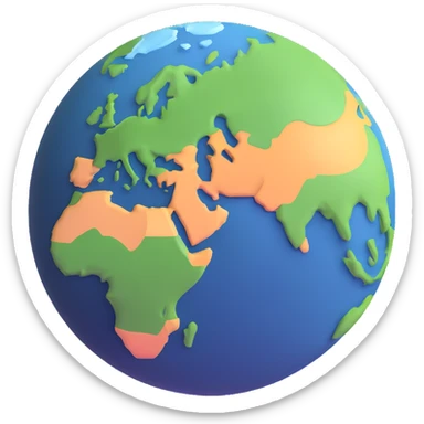 detailed 3D Earth planet sticker