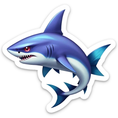 Shiny Dark Sharpedo-Haunter-fusion-hybrid full body sticker