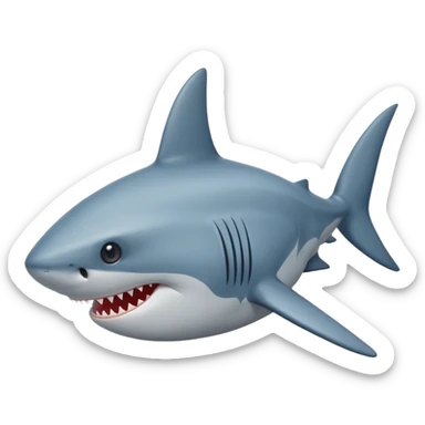 Tête Requin avec une étoile dans 1 oeil sticker