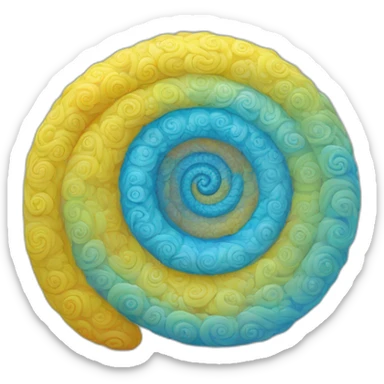 Un puis en spirale. ambiance aqueuse. Détaillé et irisé. sticker