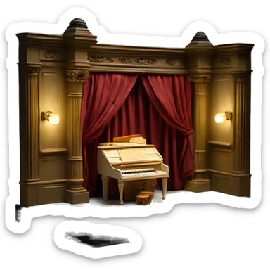 scenography scenic maquette model theatre set with lights sticker