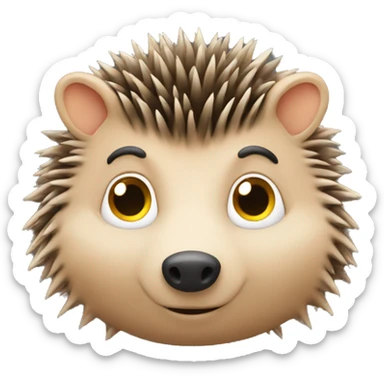 the hedgehog is learning sticker